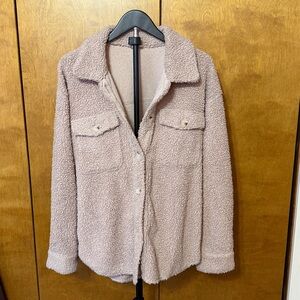 Hem & Thread Cozy Sherpa Jacket, oversized Size small